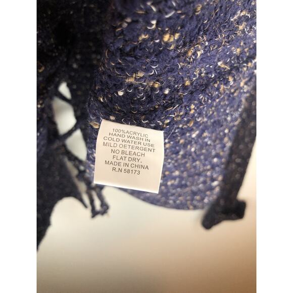 NEW RAGA Navy Astrid Laced Back Pullover Sweater Size Small S - Picture 5 of 7